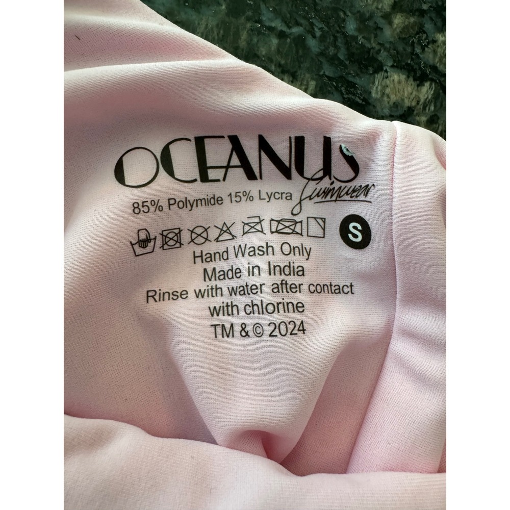 $416 Oceanus Alabama Pink Beaded Butterfly Floral One Piece Swimsuit Women S NWT - Picture 5 of 9